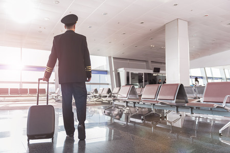 Adult aviator ready for flightの写真素材