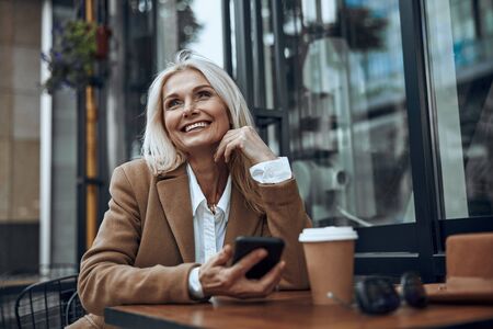 Pleasant place to relax and enjoy coffee stock photoの写真素材