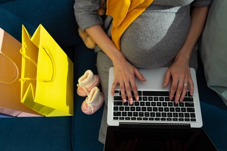 Ordering everything for the baby online in favorite shop