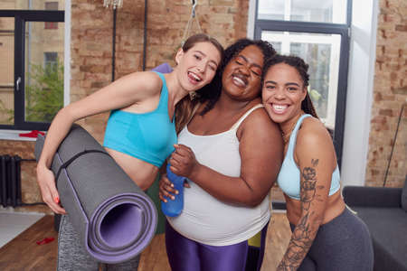 Optimistic friends in anticipation of meditation practice