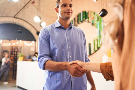 Entrepreneurs are standing at the officeの写真素材