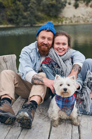 Girl looking at camera and smilingの写真素材