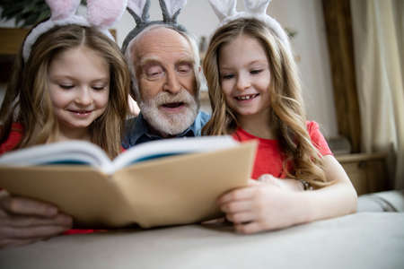 Best family activity is reading stock photo