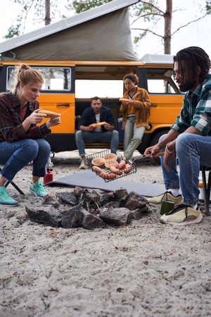 People looking forward to a lunchの写真素材