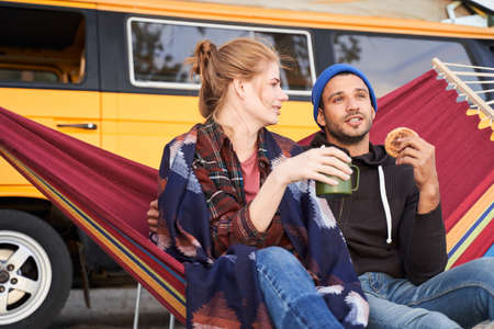 Couple talking with each other
