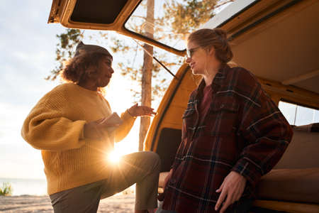 Woman actively discussing something