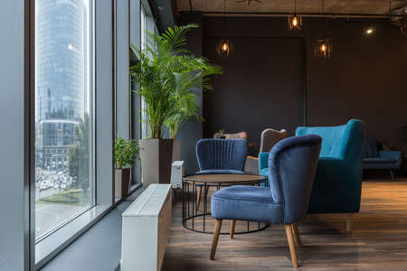 Lounge zone at the modern open space office