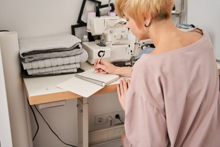 Designer drawing new sketchesの写真素材