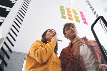 Specialist creating a prototype user experience interfaceの写真素材