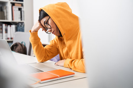 Woman frustrated by overworking