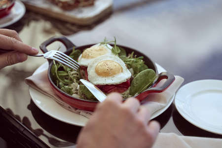 Healthy breakfast is a brilliant way to start of a dayの写真素材