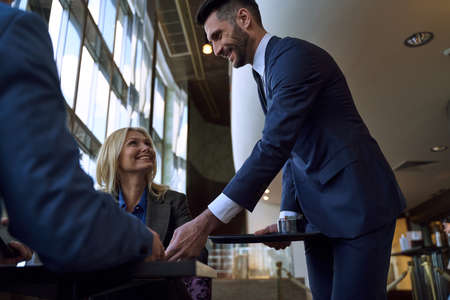 Having a coffee break in the afternoon is a great ideaの写真素材