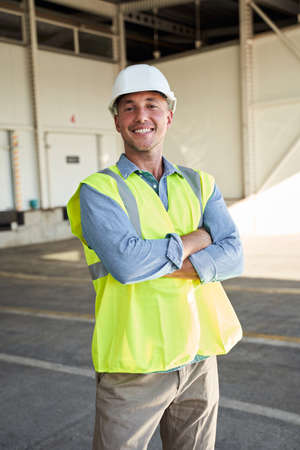 Worker wearing hard hat