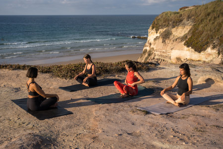 Full length view of the attractive young sport girls areの写真素材