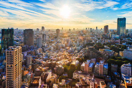 Tokyo, Japan - October 18, 2016: Cityscape viewed from Tokyo tower , Tokyo, Japanのeditorial素材