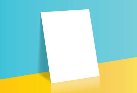 Poster Blank White Mockup Template Vertical Illustration Branding Corporate Presentation Display...