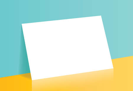 Close Up Blank Business Card Mockup Template Horizontal Branding Corporate Office Presentation Document Realistic Illustrationのイラスト素材