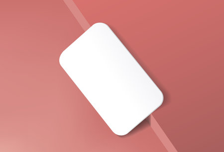Horizontal Blank Business Card Mockup Template. Realistic 3Dのイラスト素材