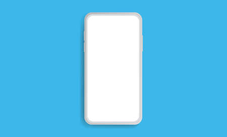 Smartphone Clay Style Device Mockup Template Render Mobile Phone Illustration Blank Digital Display technology Showcaseのイラスト素材