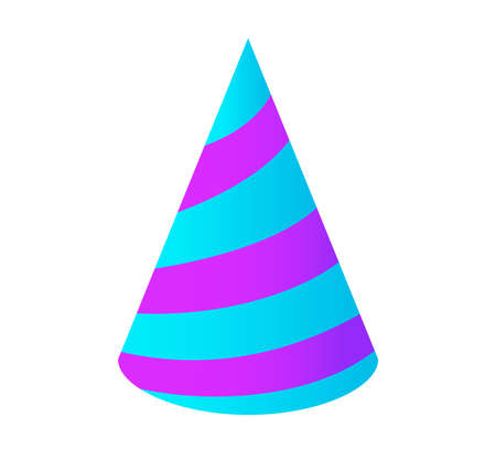 Colorful Birthday Celebration Isolated Cap Blue Purple Illustrationのイラスト素材