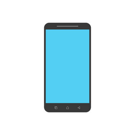 Bezel Smartphone Home Button Icons Modern Isolated Touchscreen Display Technologyのイラスト素材