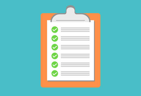 Points Checked Clipboard Illustration Checklist Schedule Iconのイラスト素材