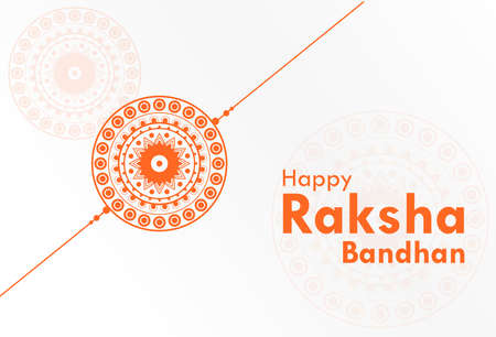 Raksha Bandhan White Minimal Background Traditional Indian Festival Templateのイラスト素材