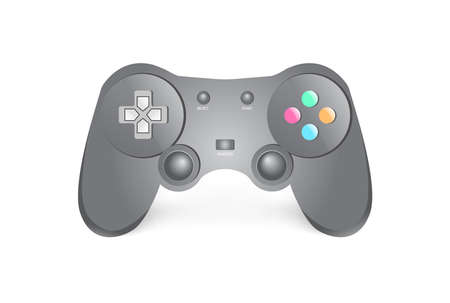 3D Modern Joystick Game Controller Isolated Glossy Realistic Wireless Play Equipment Illustrationのイラスト素材