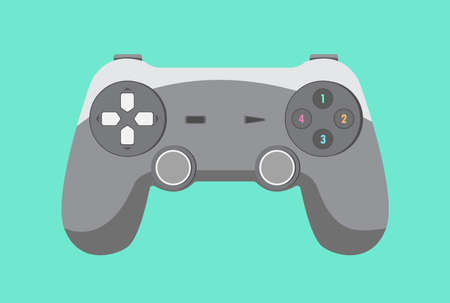 Cartoon Video Game Controller Gaming Joystick Minimal Illustrationのイラスト素材