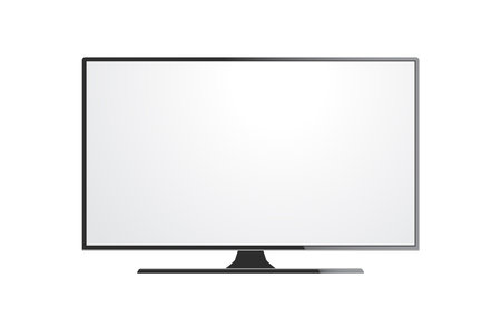 Glossy Minimal Television Icon Illustration TV Monitor Black Technology Screenのイラスト素材