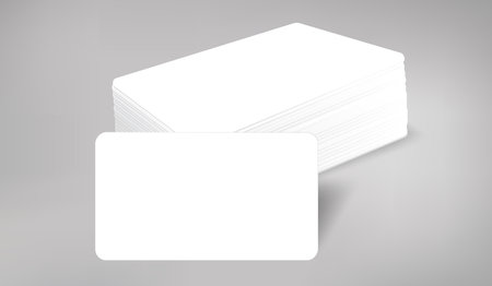 Business Card Stack White Blank Mockup Brand Identity Corporate Stationary Templateのイラスト素材