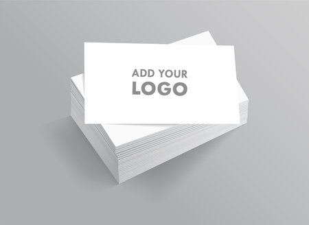 Business Card Stack Blank Mockup Design Corporate Branding Identity Templateのイラスト素材