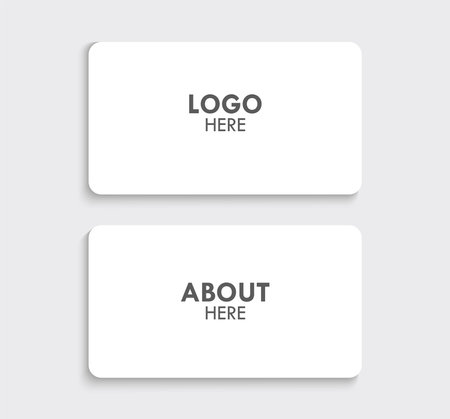 Business Card Blank White Mockup Round Corner Corporate Identity Templateのイラスト素材