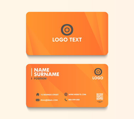 Elegant Business Card Design Set Template For Corporate Brand Identityのイラスト素材