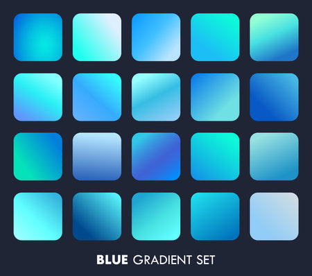 Blue Gradient Background Set Elegant Vector Illustrationのイラスト素材