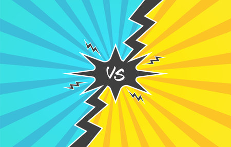 Versus Comparison Sunburst Element Abstract Vector Backgroundのイラスト素材
