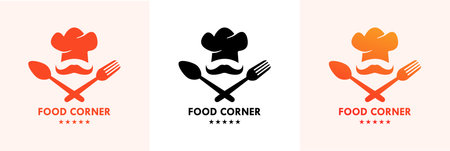 Food Restaurant Vector Logo Template Setのイラスト素材