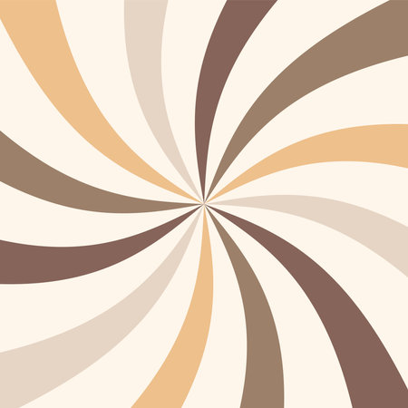 Retro Sun Rays Swirl Vector Square Backgroundのイラスト素材