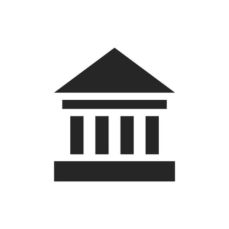 Bank Glyph Icon Isolated Vector Illustrationのイラスト素材