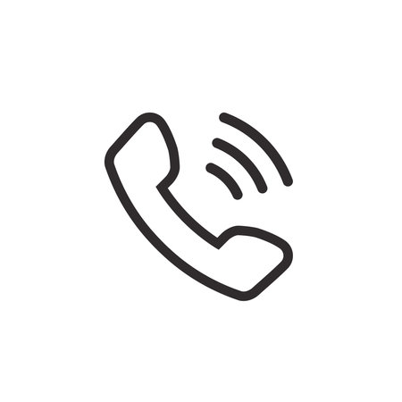 Phone Call Line Isolated Vector Iconのイラスト素材