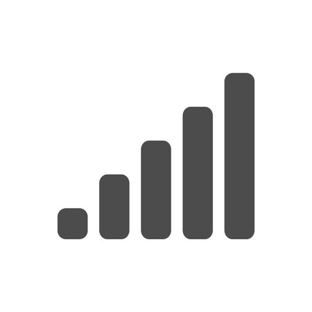 Mobile Network Signal Bar Isolated Vector Icon Illustrationのイラスト素材