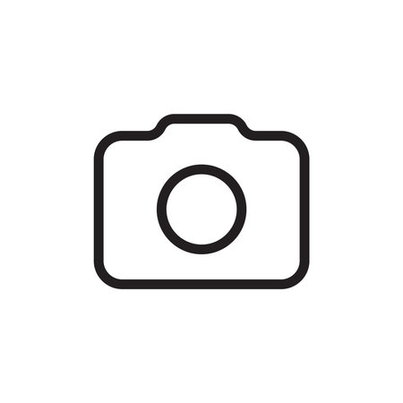 Camera Frame Lens Flat Outline Icon Vector Illustrationのイラスト素材