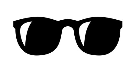 Black Sunglasses Isolated Flat Vector Illustrationのイラスト素材