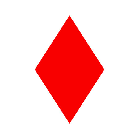 Diamond Playing Card Red Symbol Icon Isolated Vector Illustrationのイラスト素材