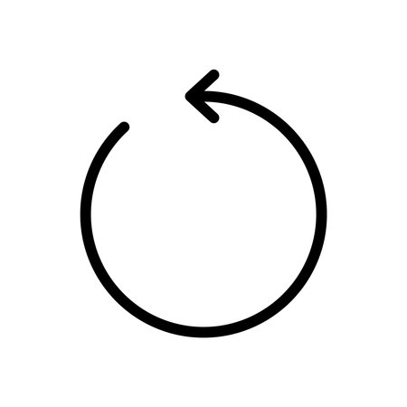 Rotate Refresh Arrow Flat Symbol Icon Vector Illustrationのイラスト素材