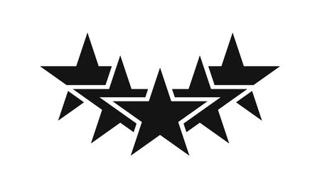 Five Stars Flat Vector Illustrationのイラスト素材