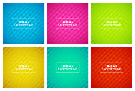 Colorful Diagonal Lines Abstract Background Vector Illustration Setのイラスト素材