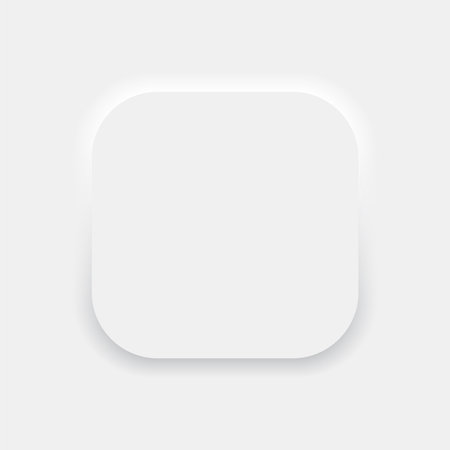Neumorphism Square Soft UI Icon Mockup Element Vector Illustrationのイラスト素材