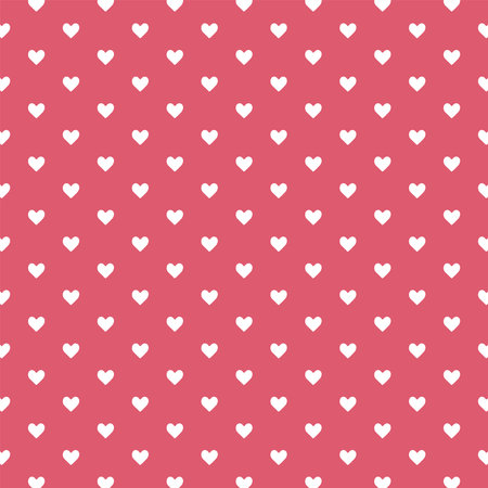 Heart Seamless Pattern Red Background Vector Illustrationのイラスト素材
