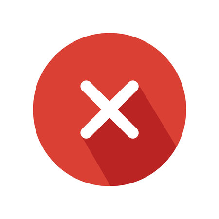 Red Cross Mark Round Icon Vector Illustrationのイラスト素材